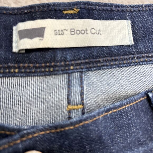 Levi’s 515 Bootcut Jeans Womens 12L Mid Rise Blue Stretch Denim Western Pockets - Picture 5 of 14